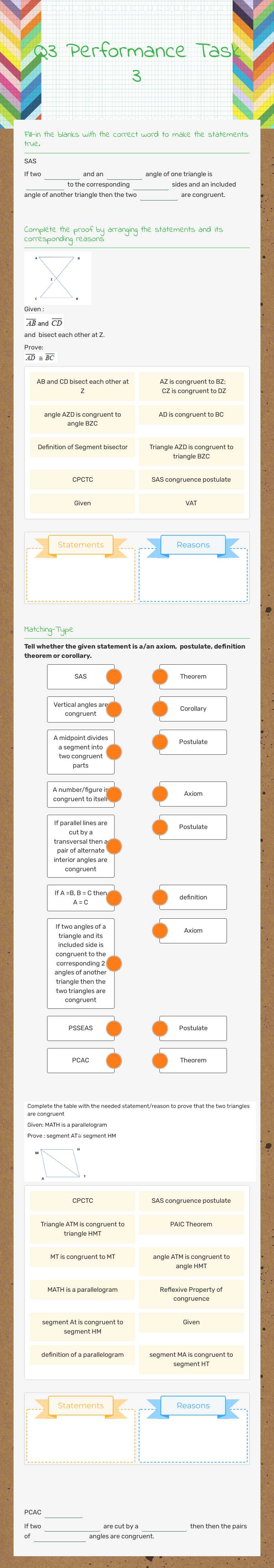 Q3 Performance Task 3 worksheet preview image