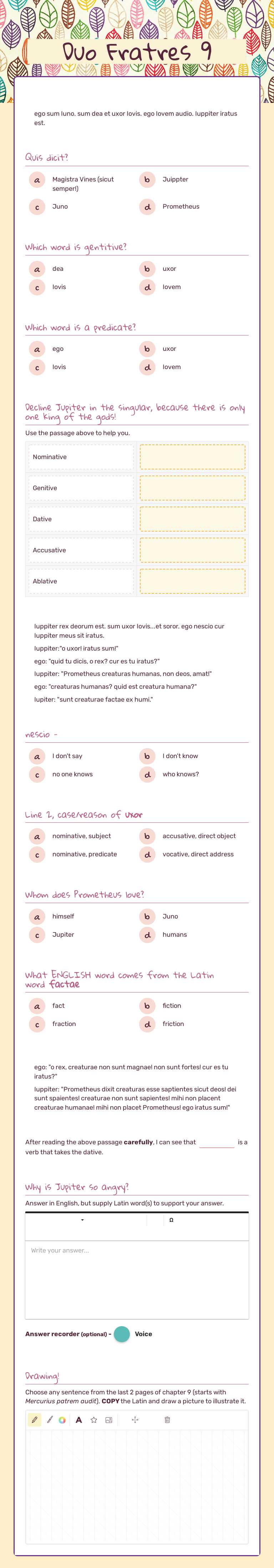 Duo Fratres 9 worksheet preview