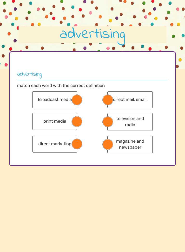 advertising worksheet preview
