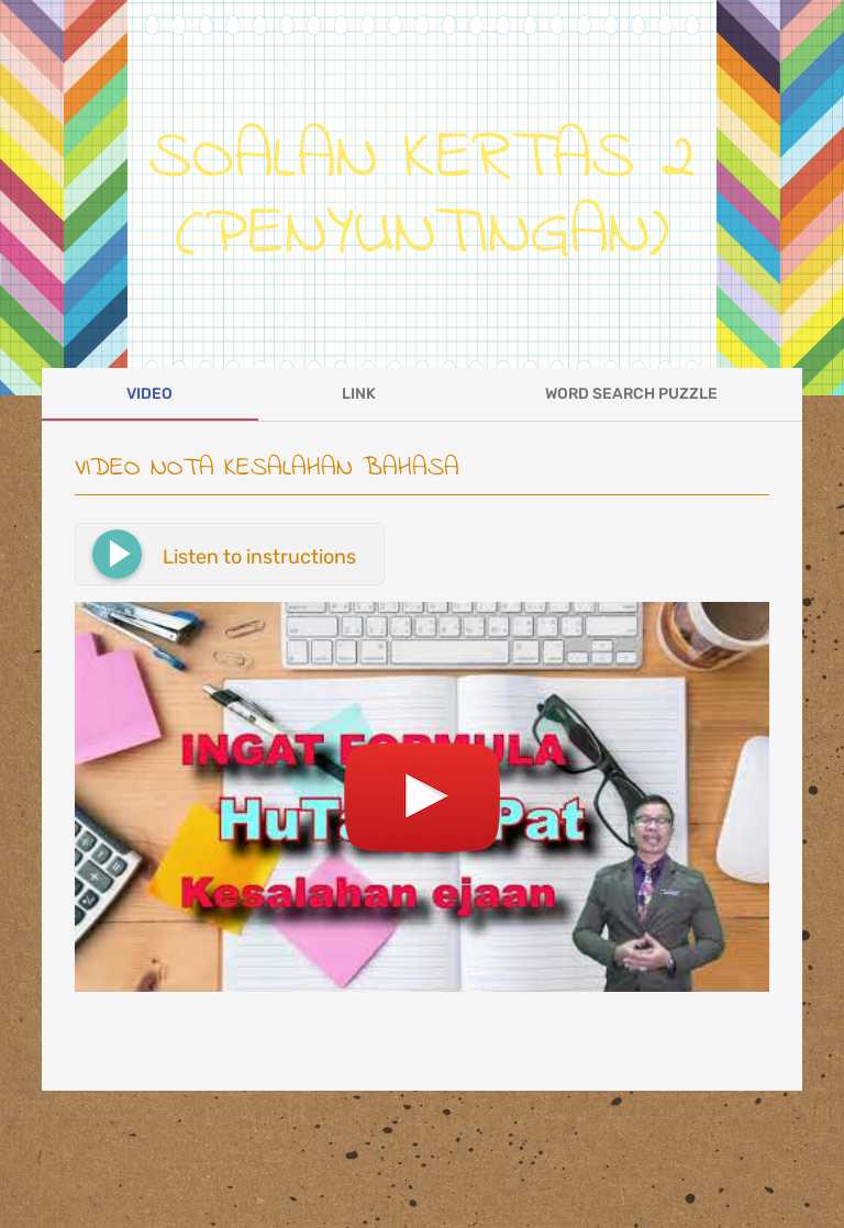 SOALAN KERTAS 2 (PENYUNTINGAN) worksheet preview image