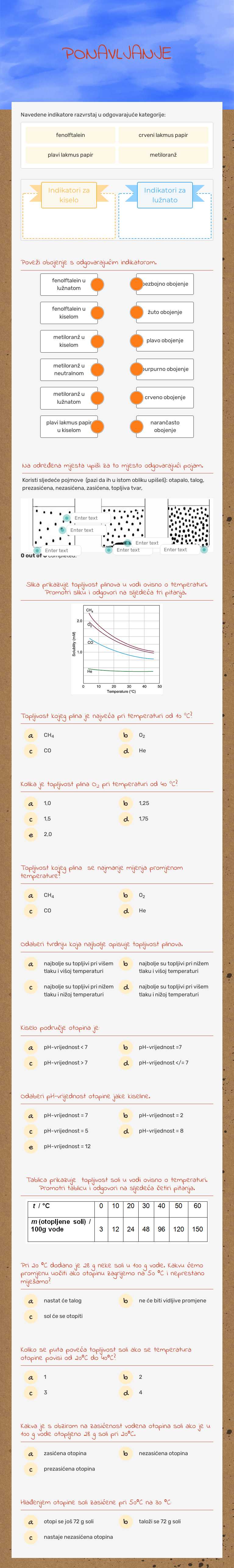 PONAVLJANJE worksheet preview image