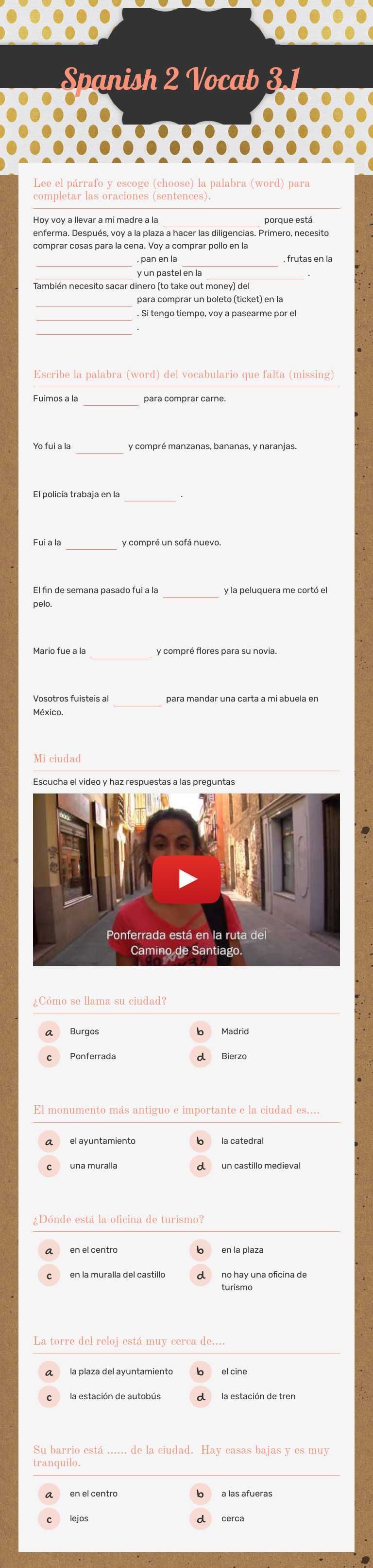 Spanish 2
Vocab 3.1 worksheet preview image