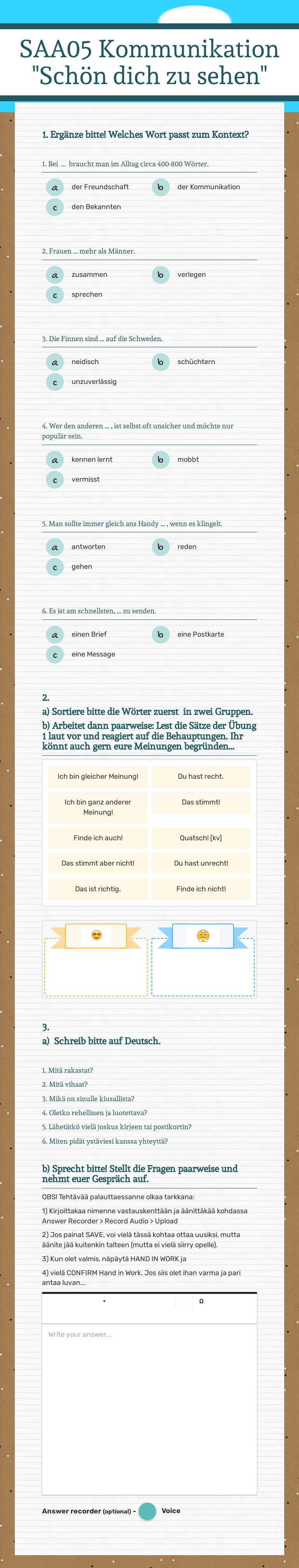 SAA05 Kommunikation
"Schön dich zu sehen" worksheet preview image