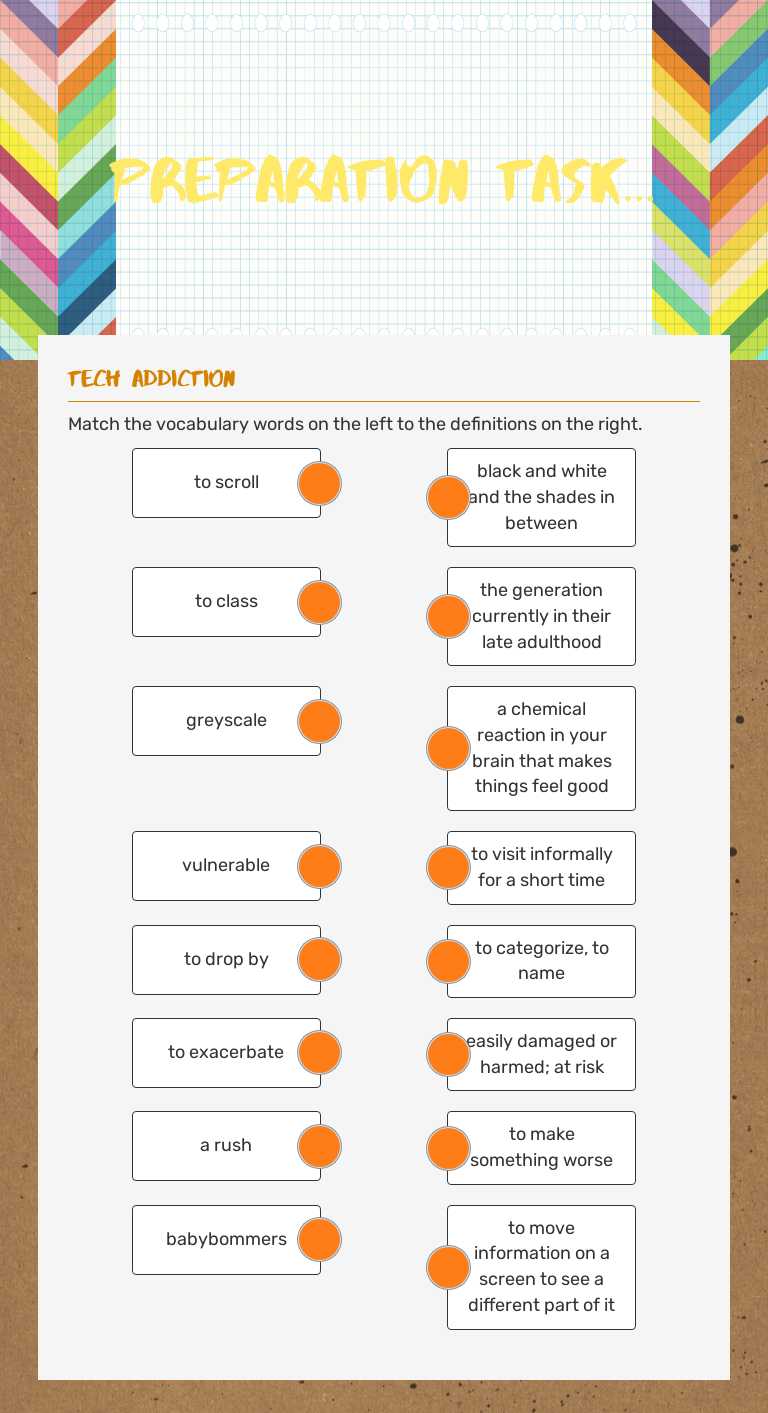 preparation task... worksheet preview image