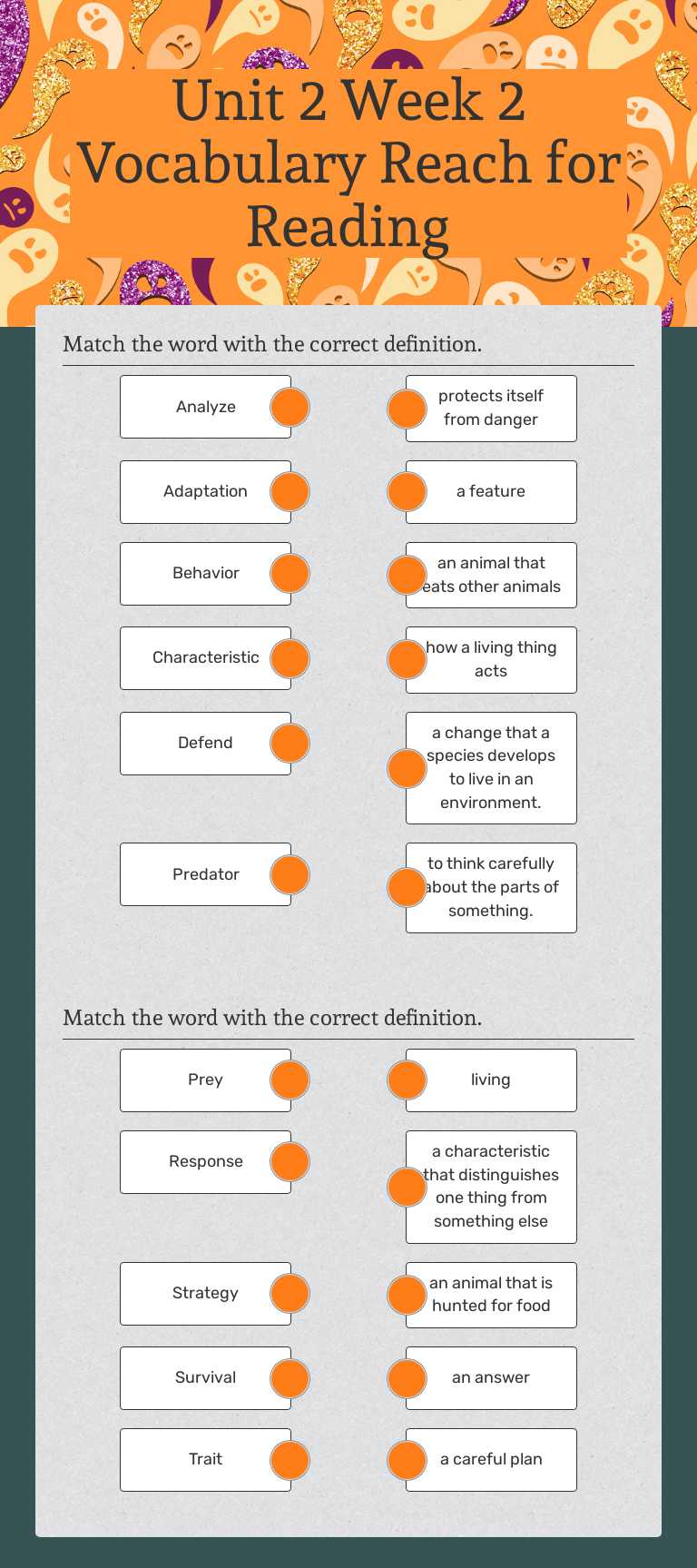 Unit 2 Week 2 
  Vocabulary Reach for Reading Grade 4 worksheet preview