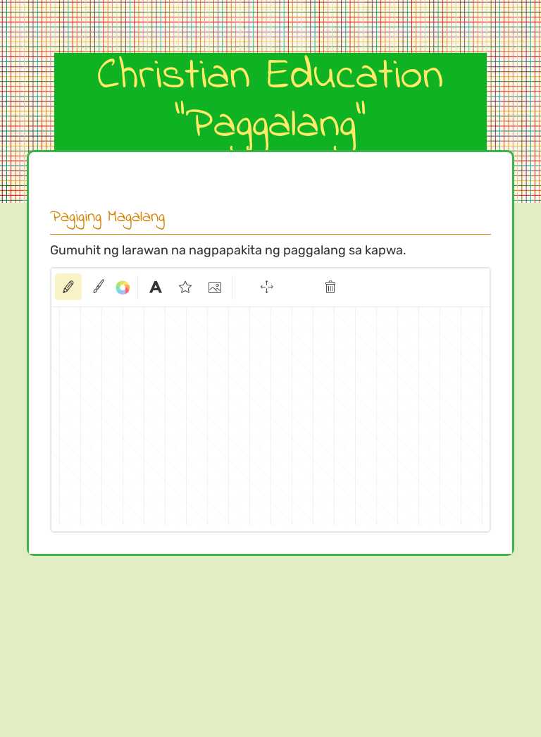 Christian Education
"Paggalang" worksheet preview image