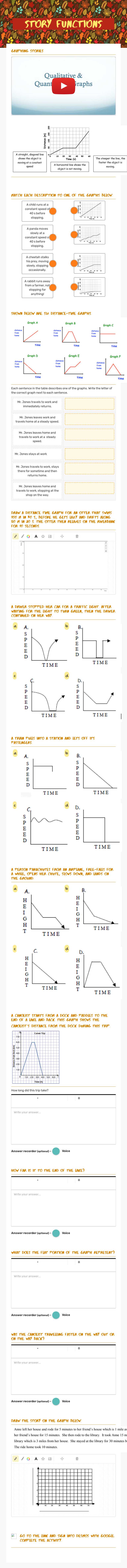 Story Functions worksheet preview image