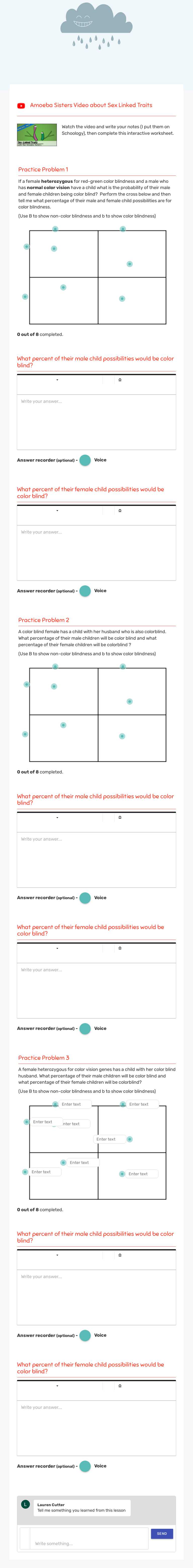 MS-LS3-2.Summative Assessment
Punnett Squares Grade 8 worksheet preview
