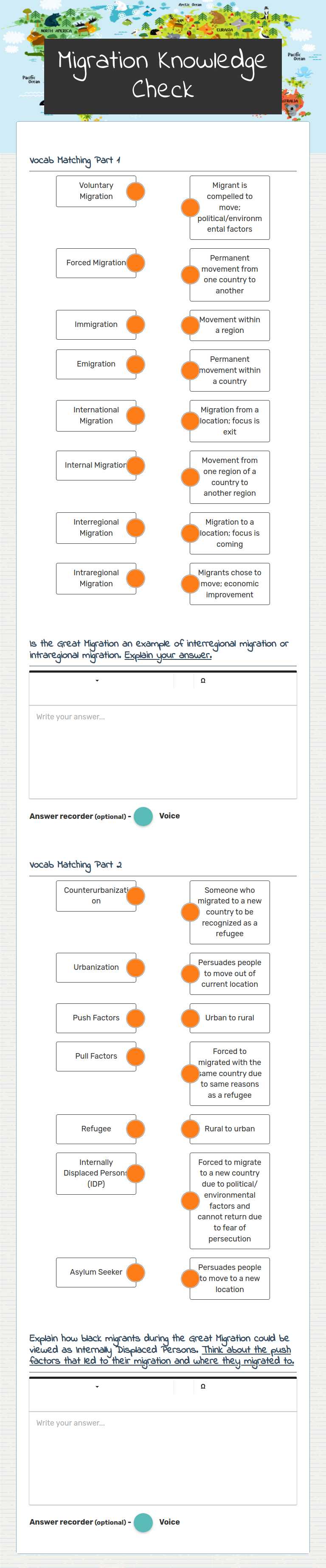 Migration Knowledge Check worksheet preview image