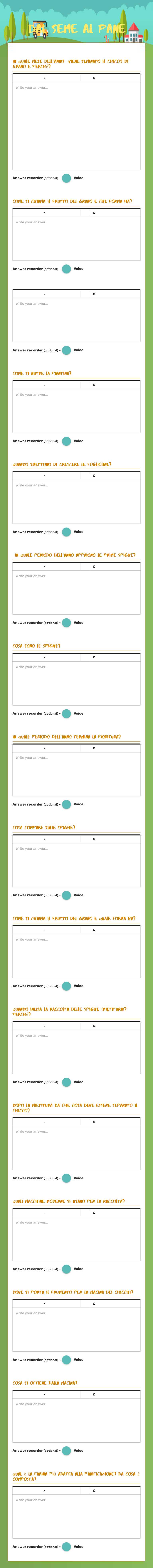 DAL SEME AL PANE worksheet preview image