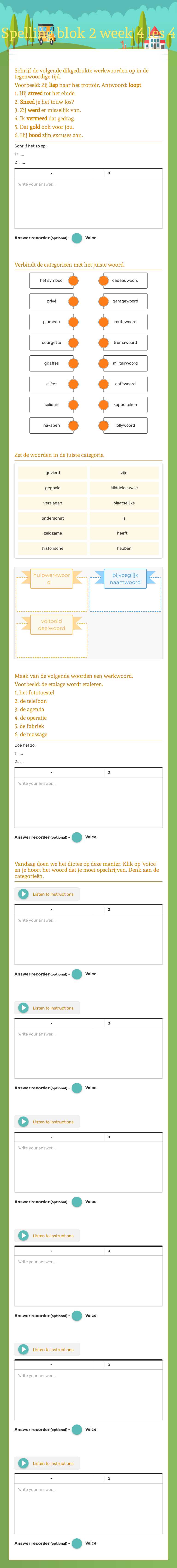 Spelling blok 2 week 4 les 4 worksheet preview image