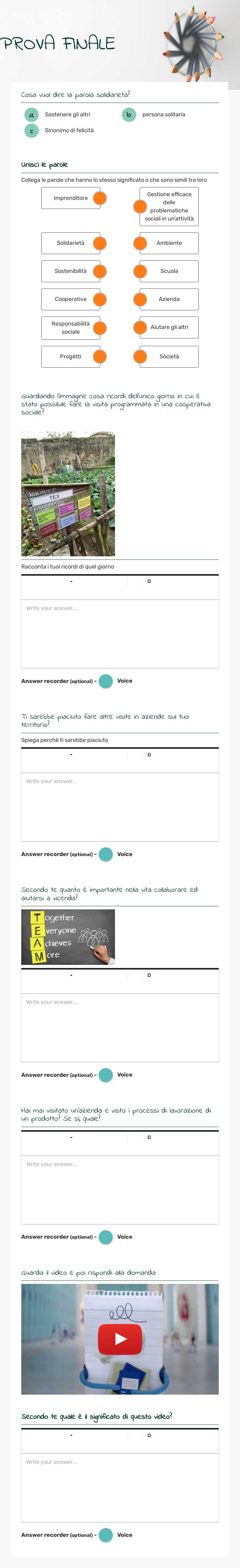 PROVA FINALE worksheet preview image
