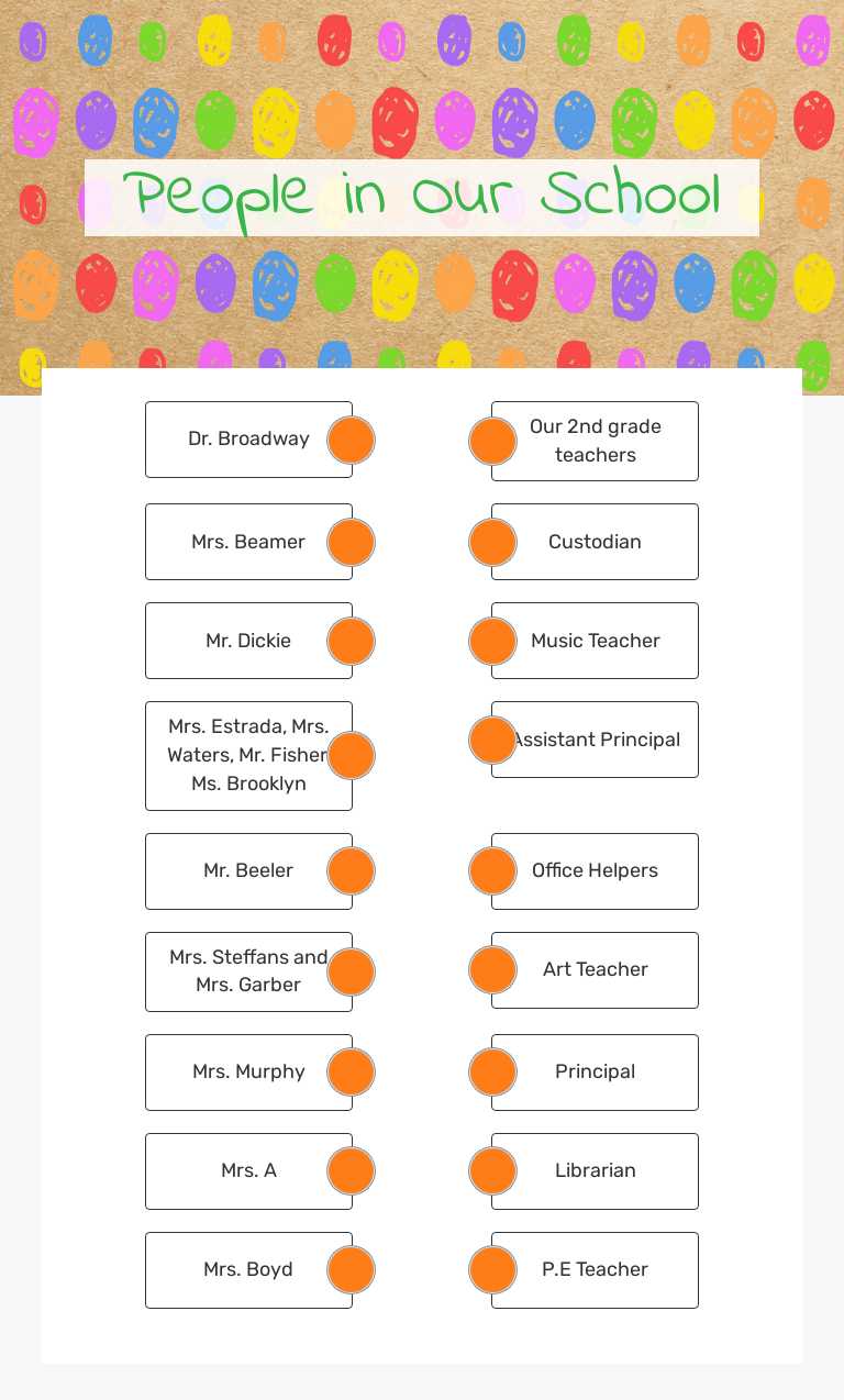 People in Our School worksheet preview image