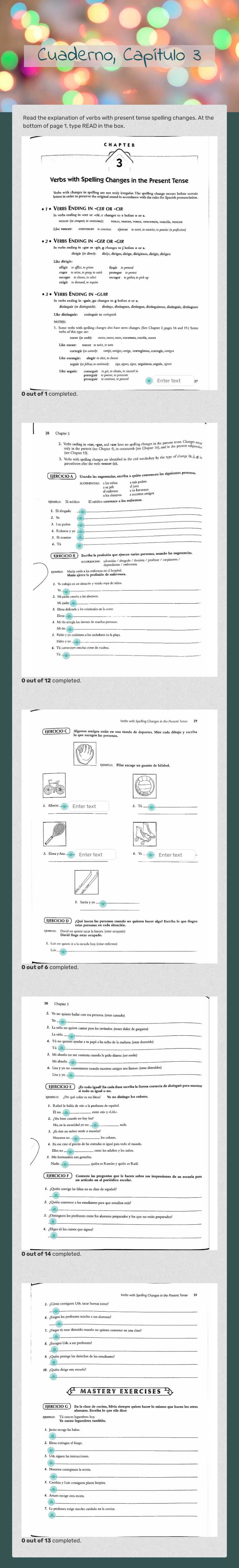 Cuaderno, Capítulo 3 Grade 11 worksheet preview