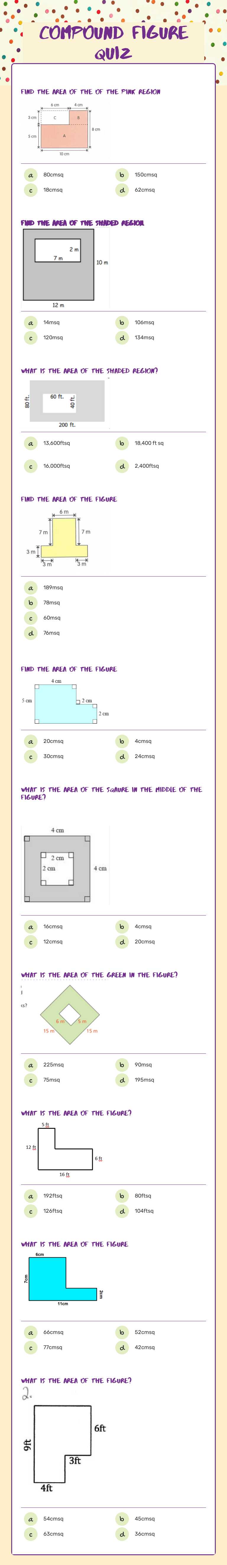 Compound figure quiz worksheet preview image