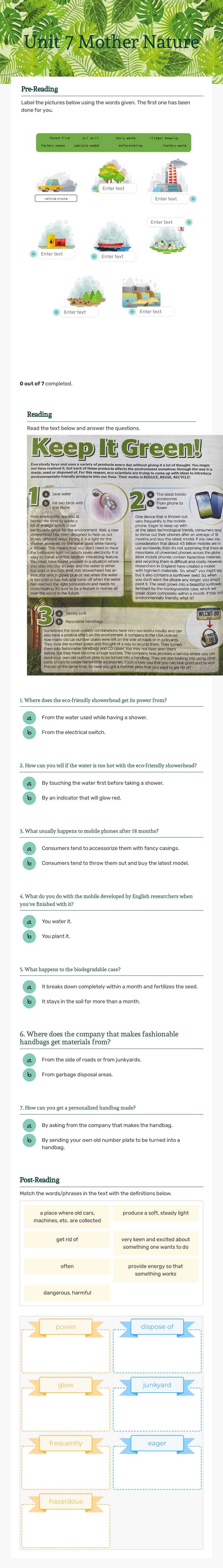 Unit 7
Mother Nature worksheet preview image