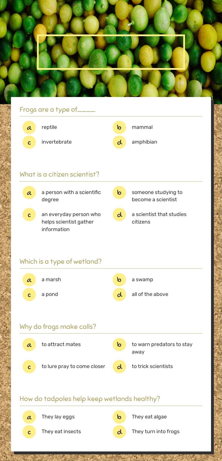 Ribbit, Ribbit worksheet preview image