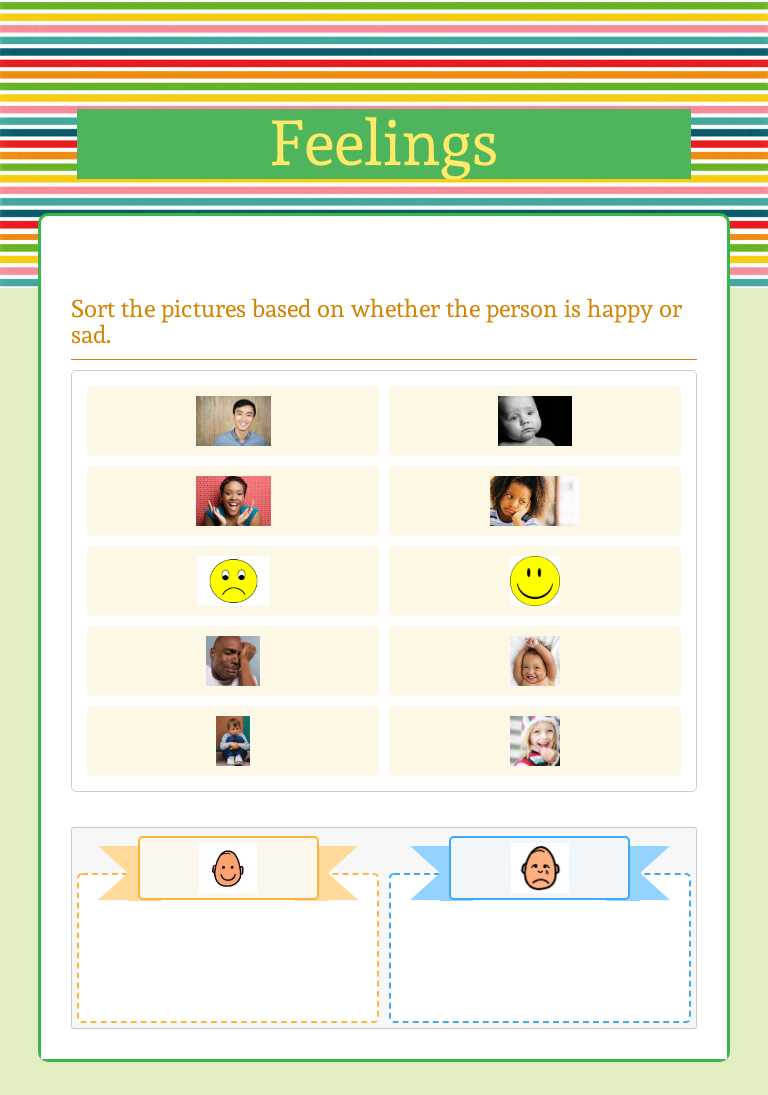 Feelings Grade 3 worksheet preview