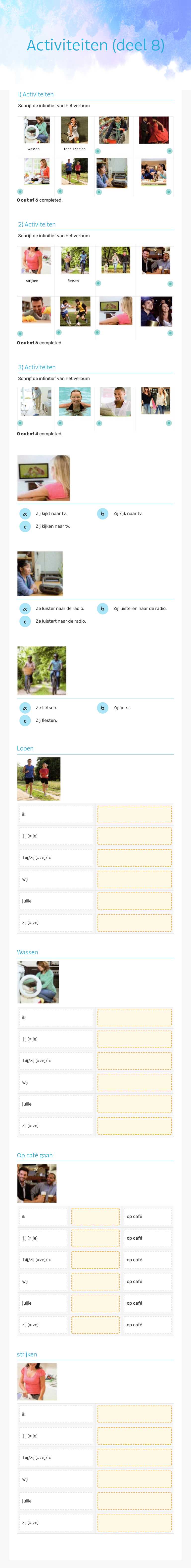 Activiteiten (deel 8) worksheet preview image