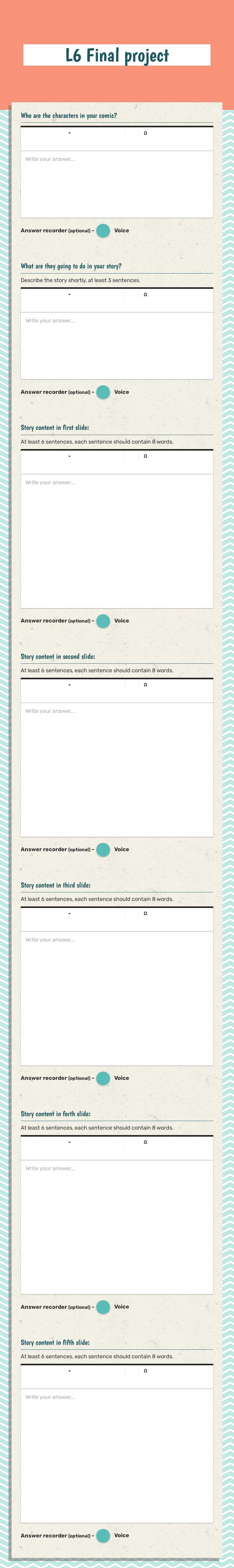 L6 Final project worksheet preview image