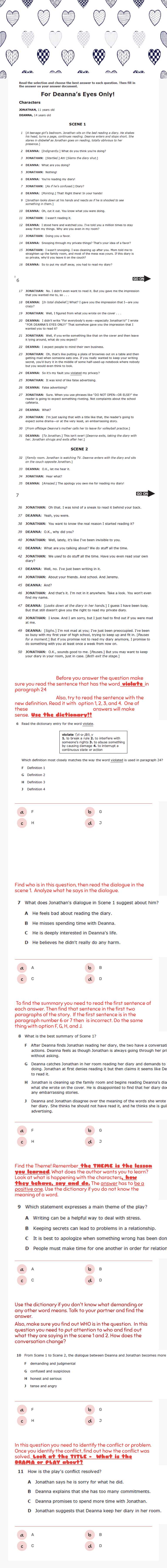 Drama  or Play worksheet preview image