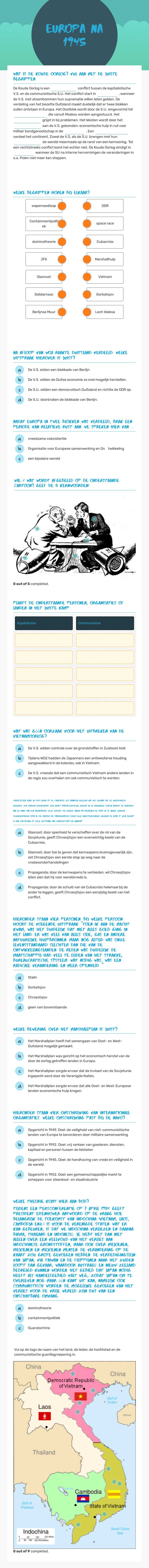 Europa na 1945 worksheet preview image