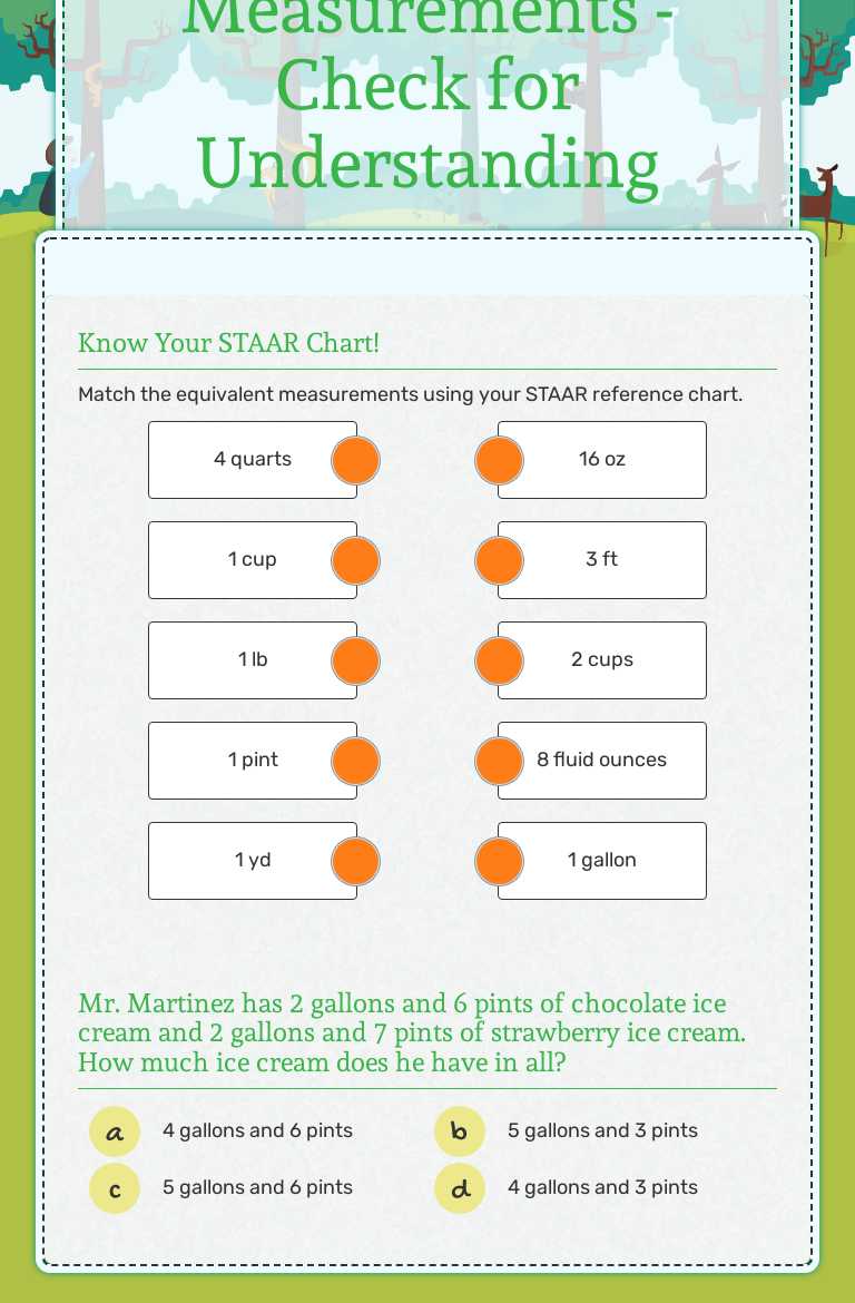 Converting Customary Measurements - Check for Understanding worksheet preview image