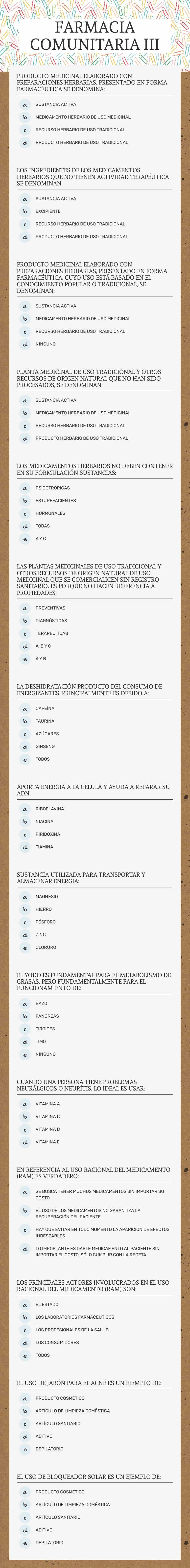 FARMACIA COMUNITARIA       III Grade 4 worksheet preview
