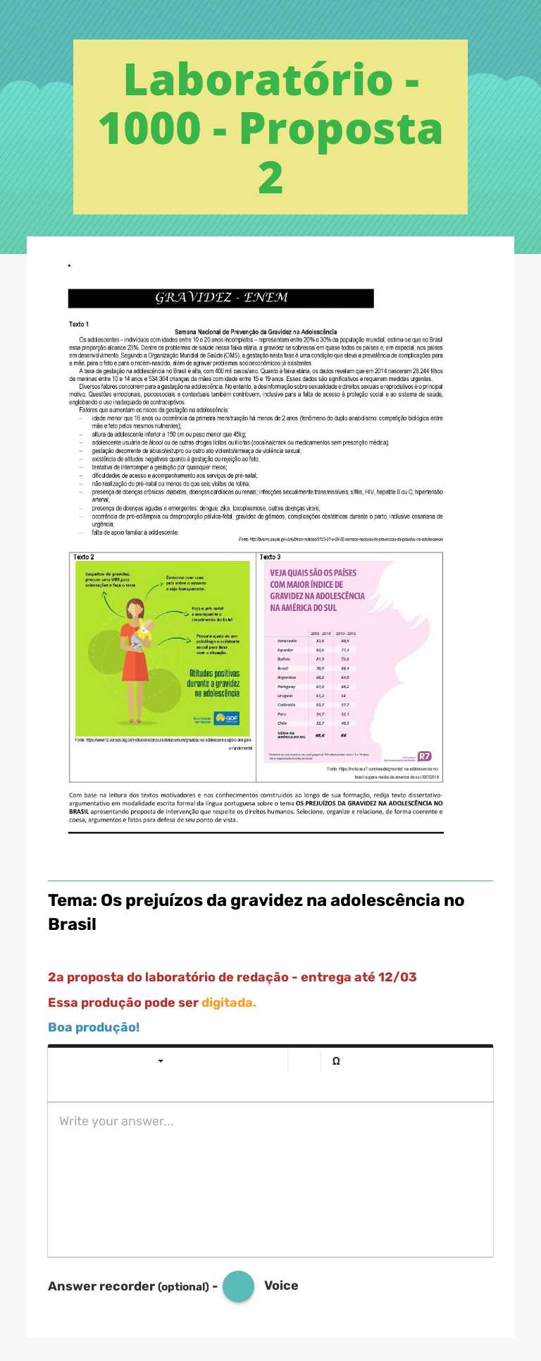 Laboratório - 1000 - Proposta  2 worksheet preview image