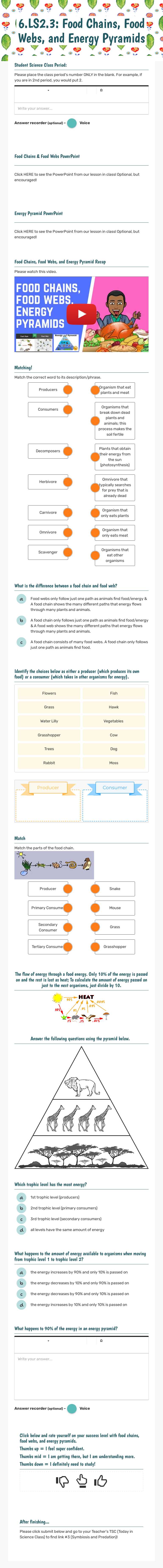 Ecology WebQuest 2025 worksheet preview image