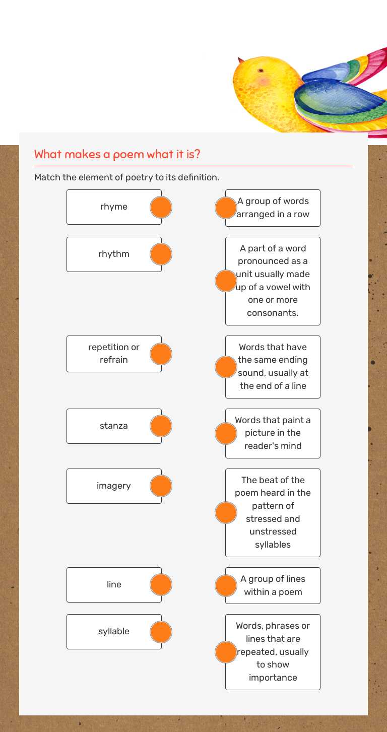 POETRY worksheet preview image