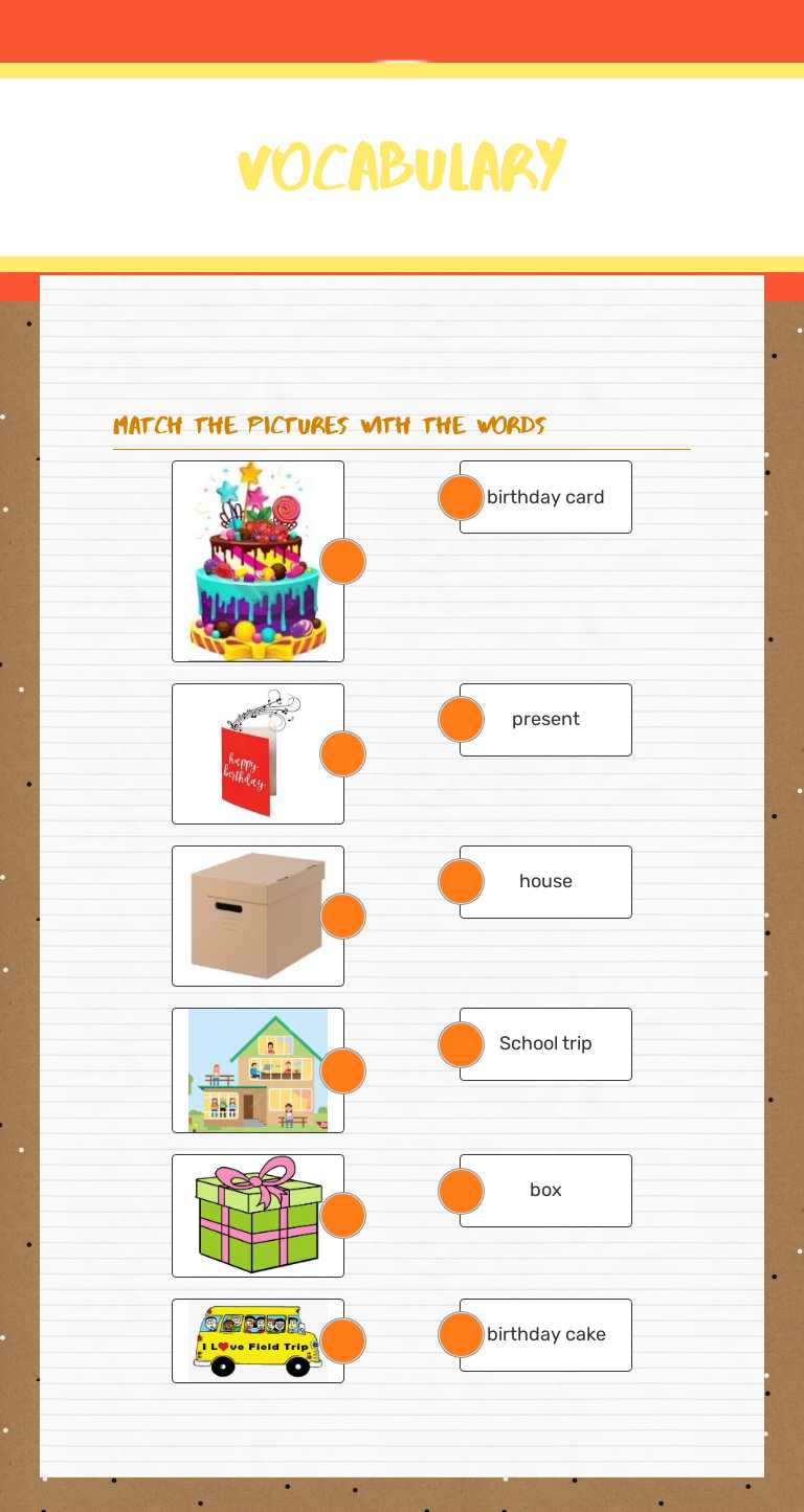 Vocabulary worksheet preview image