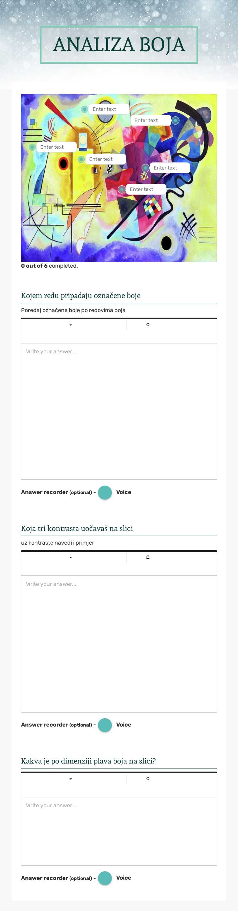 ANALIZA BOJA Other worksheet preview