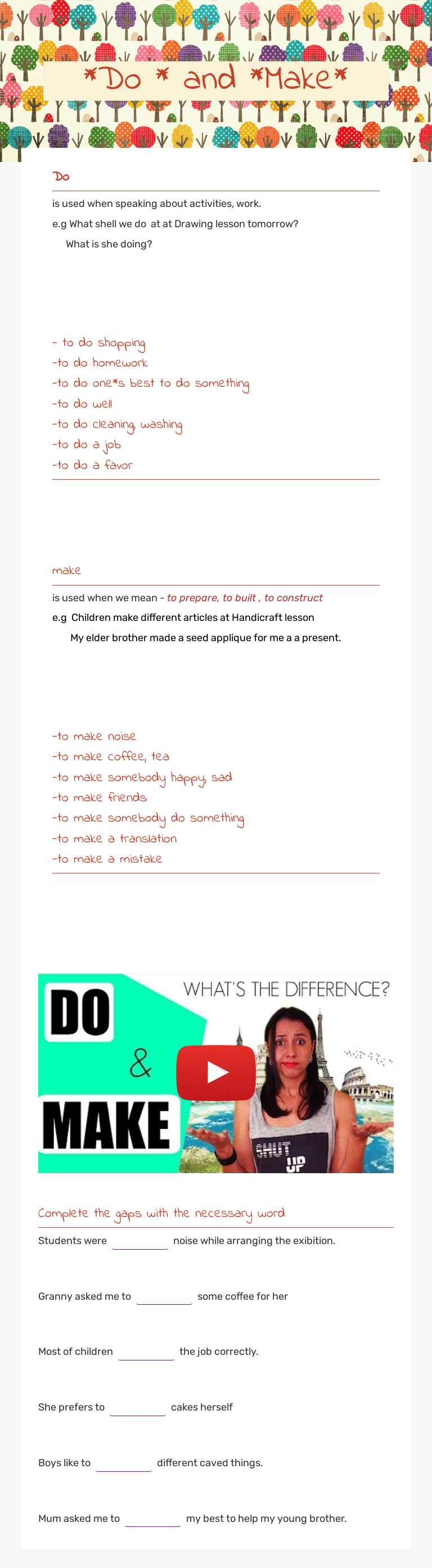 *Do *   and   *Make* worksheet preview image