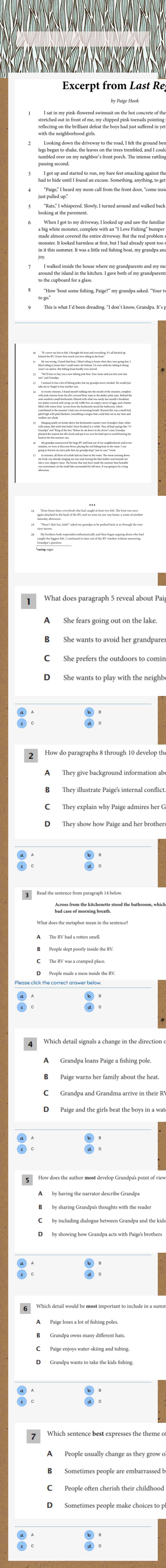Excerpt From Last Regrets worksheet preview image