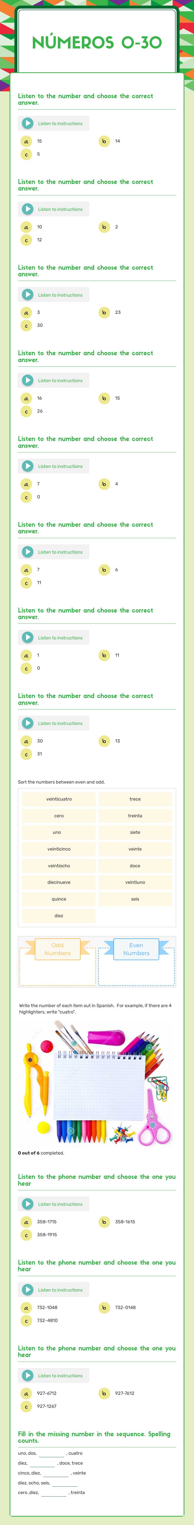 Números
0-30 worksheet preview image