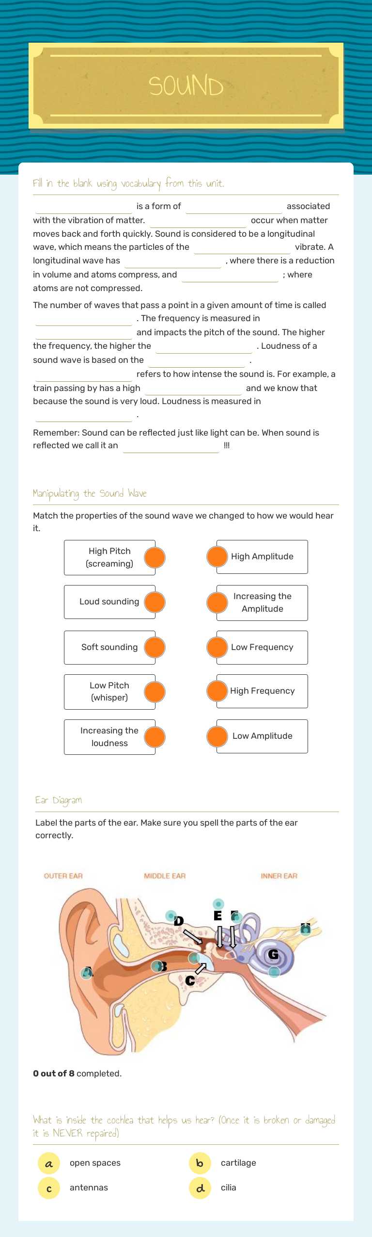SOUND worksheet preview image
