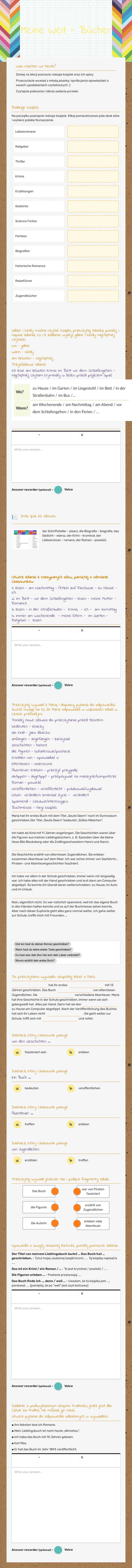 Meine Welt - Bücher worksheet preview image