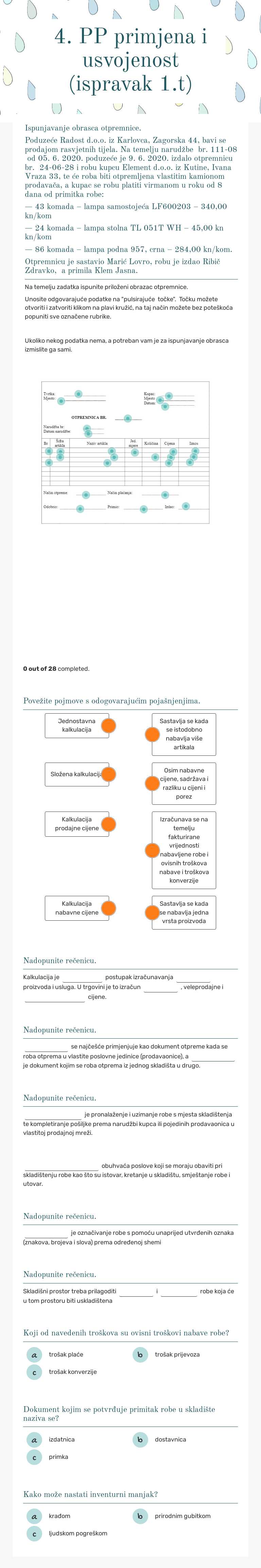 4. PP primjena i usvojenost (ispravak 1.t) worksheet preview image