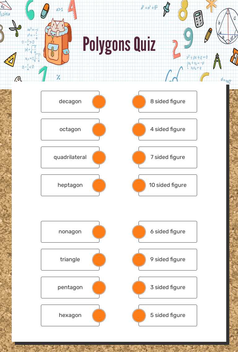 Polygons Quiz Grade 3 worksheet preview