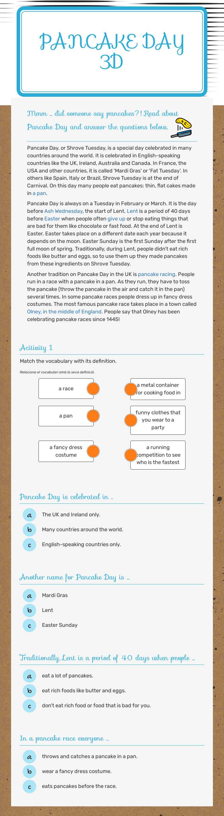 Pancake 
Day
3D worksheet preview image