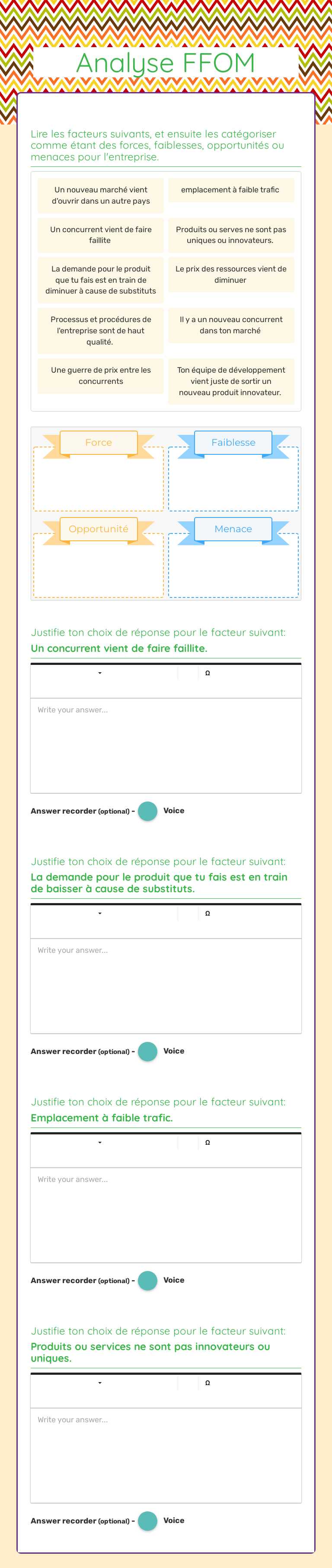 Analyse FFOM worksheet preview image