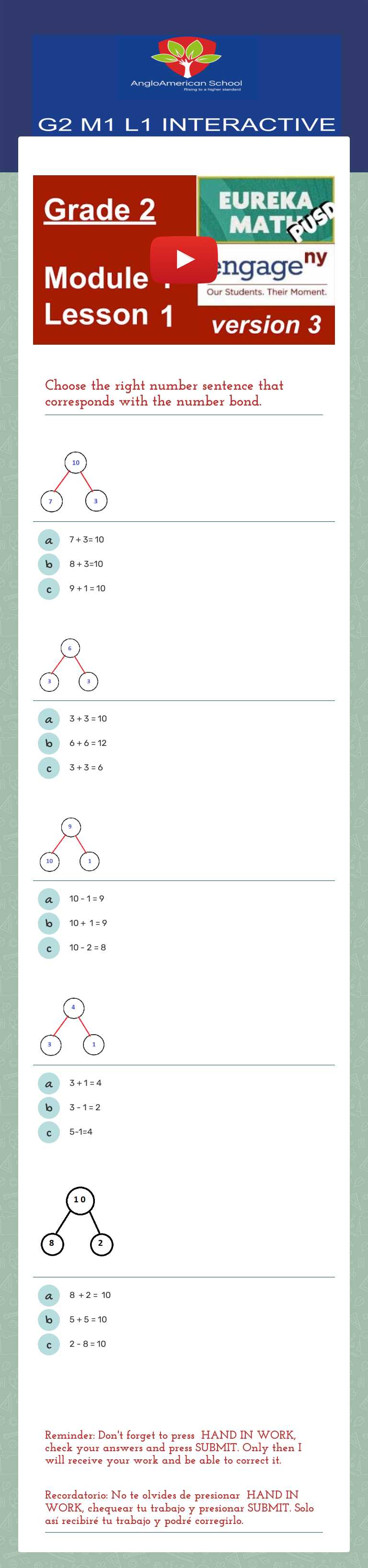 Worksheet WUWRT1 Grade 3 worksheet preview
