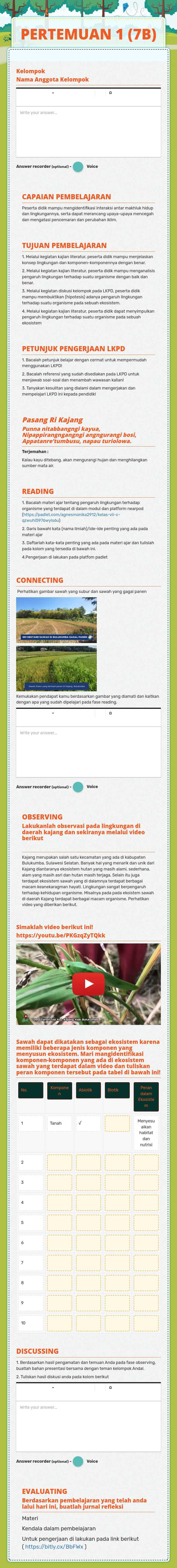 PERTEMUAN 1 (7B) worksheet preview image