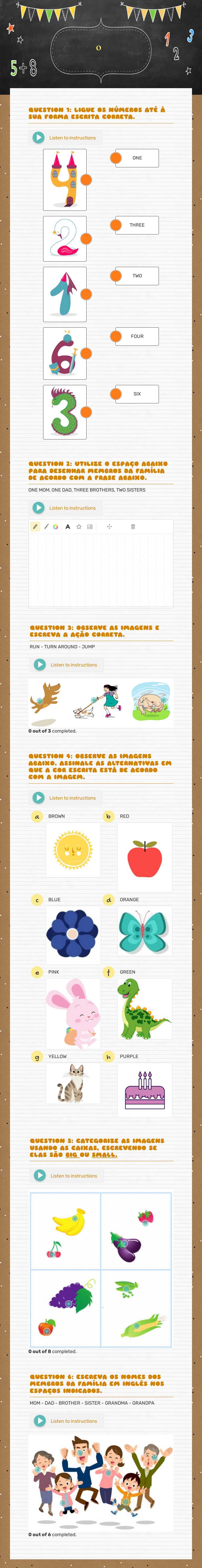 Avaliação 1º ano     {1st grade Test} Grade 1 worksheet preview