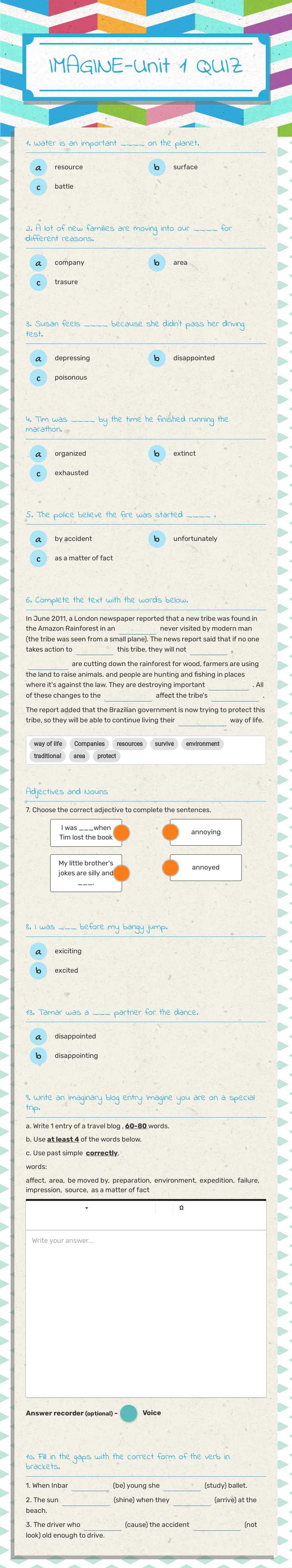 IMAGINE-Unit 1
QUIZ worksheet preview image