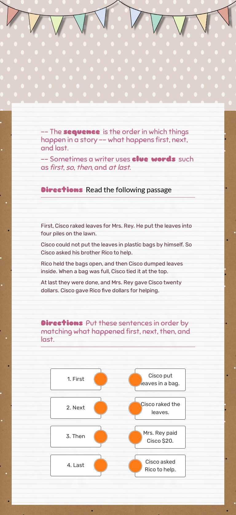 Sequence worksheet preview image