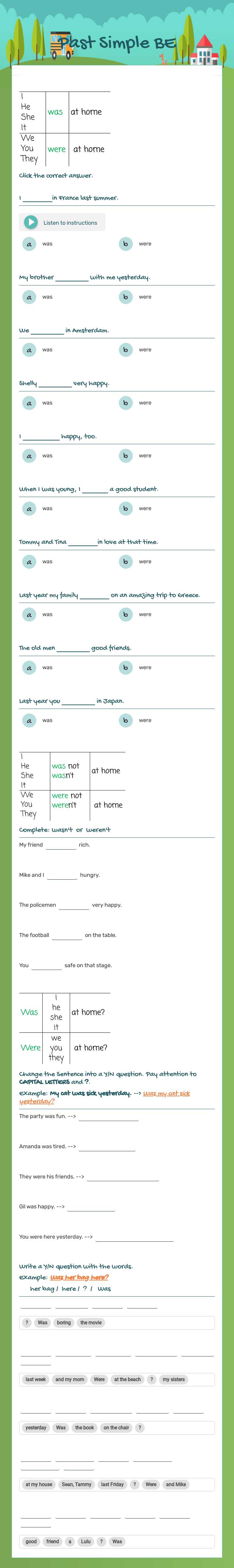 Past Simple
BE worksheet preview image