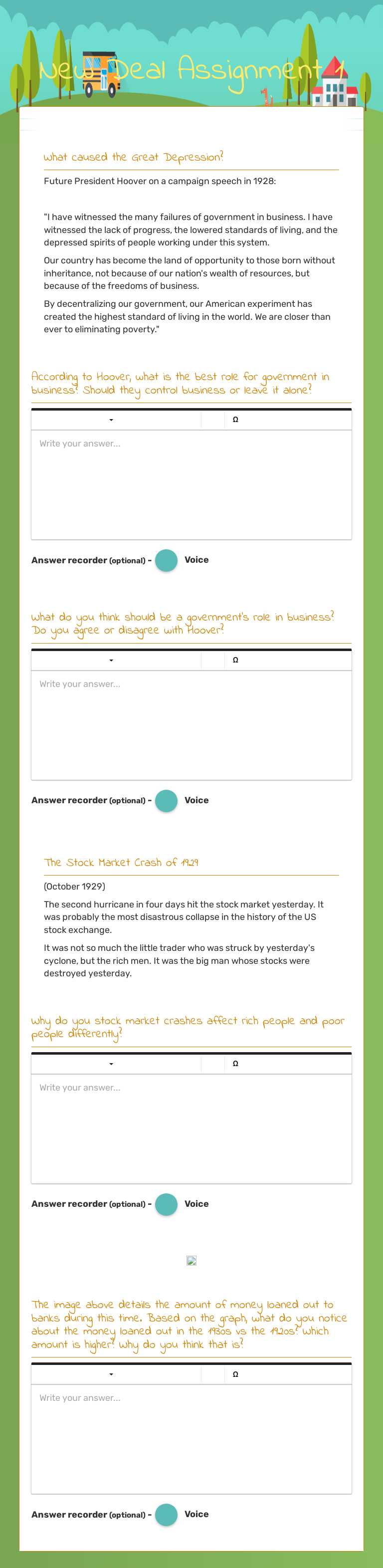 New Deal Assignment 1 worksheet preview image