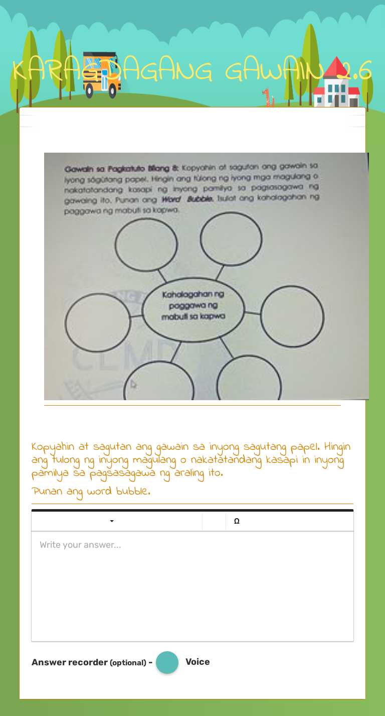 KARAGDAGANG GAWAIN 2.6 worksheet preview image
